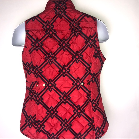 Crown‎ & Ivy Puffer Vest Red Black Small - Picture 3 of 6